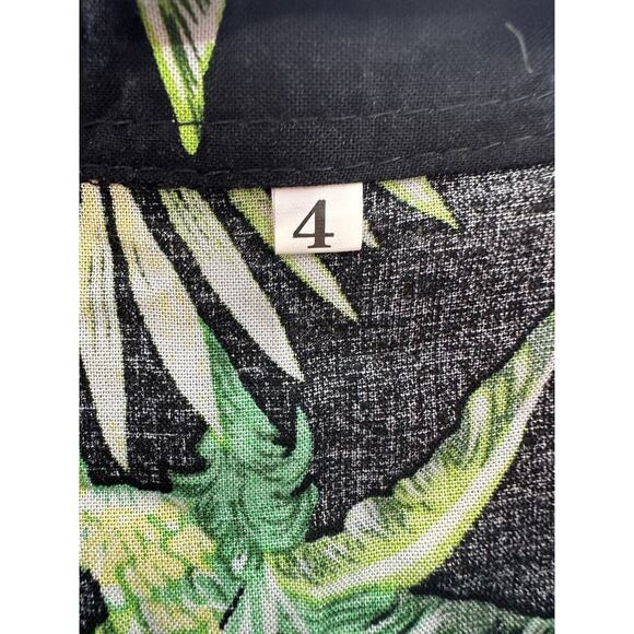 Mens Unbranded Black Floral Pineapple Short Sleeve Button Up Shirt Size Unknown - Picture 6 of 10